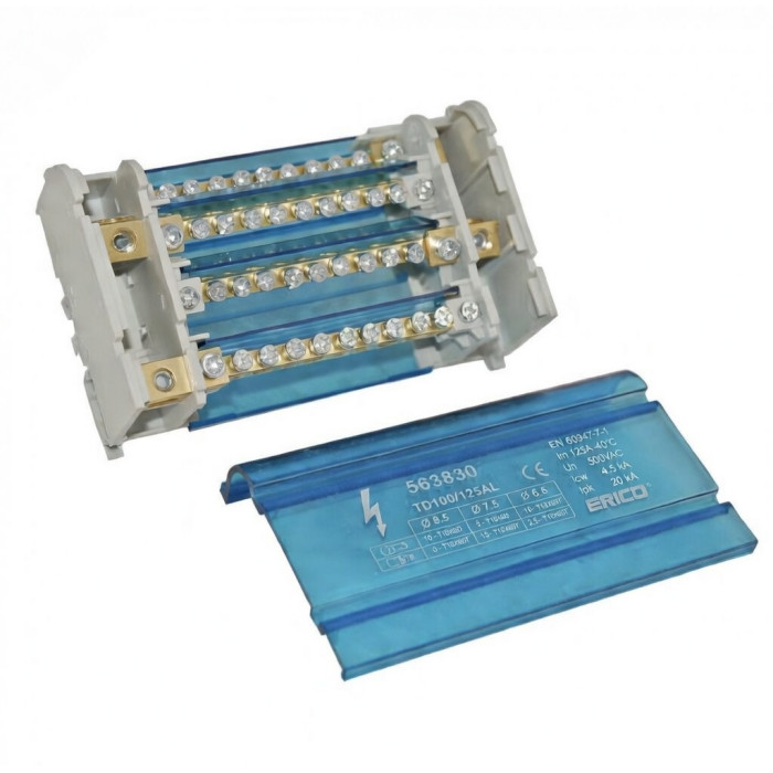 Чотириполюсна колодка nVent Eriflex ТD 100/125AL 10 виходів