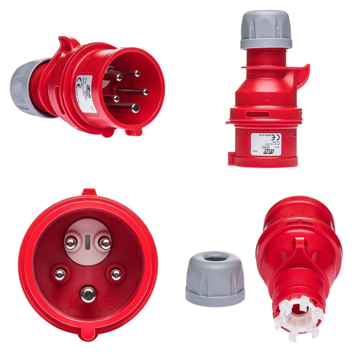 Реверсивний штепсель IDE MUNDIAL 3P+N+E 16 А 200/346–240/415 В IP44 - 08502