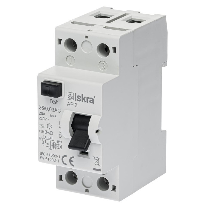 Пристрій захисного відключення ISKRA AFI2 25A 1P+N 0.03А - 030105058000