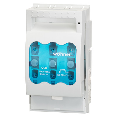 33200 Блок-рубильник Quadron 00 3p 160A, щитовий під болт