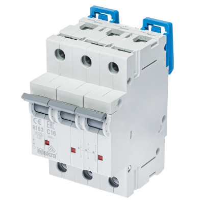 Модульний автоматичний вимикач ISKRA RI63 3P C16A 10кА